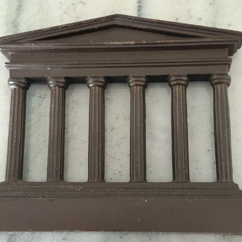 Bookends Antique Cast Iron Greek Temple Parthenon Bradley & Hubbard Style